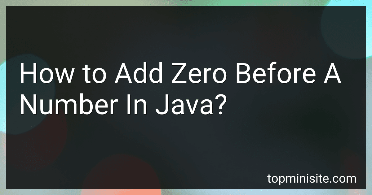 How to Add Zero Before A Number In Java? image