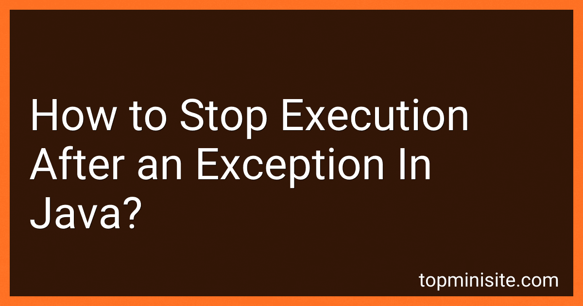 How to Stop Execution After an Exception In Java? image