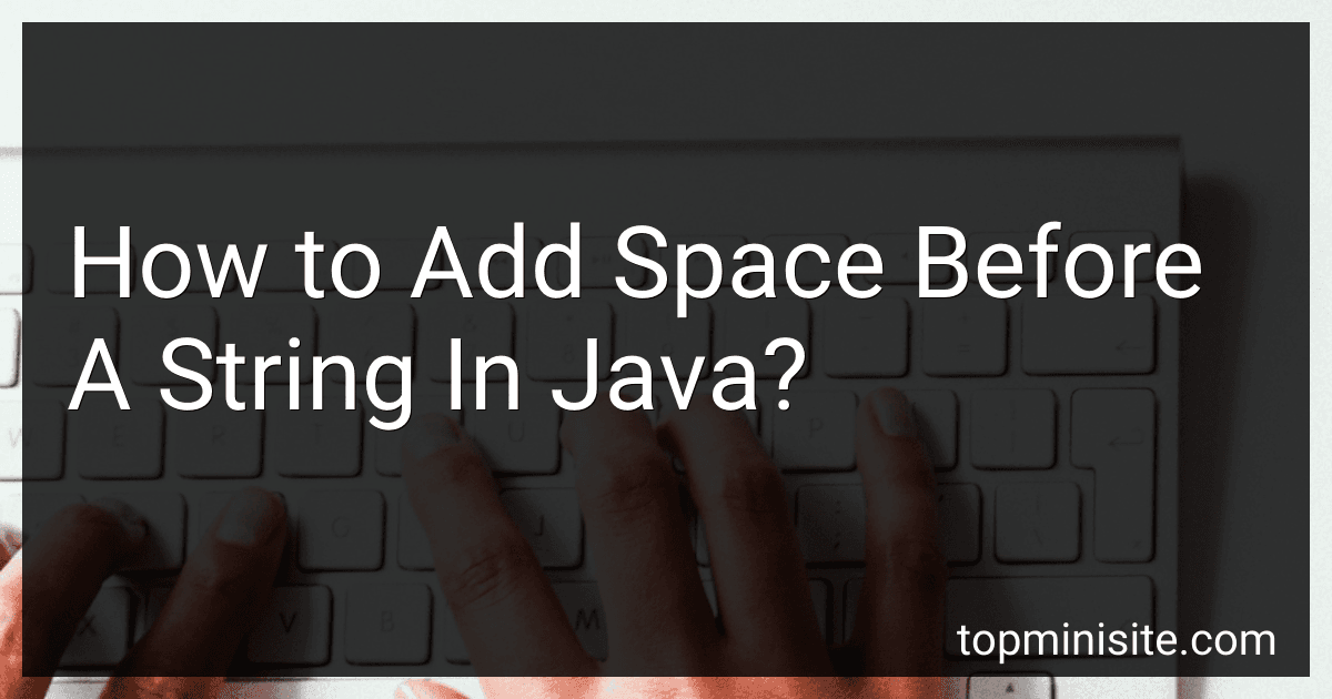 How to Add Space Before A String In Java? image