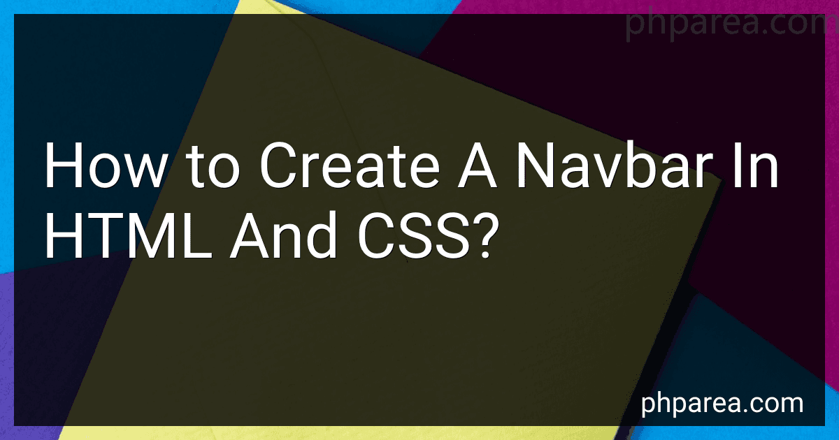 How to Create A Navbar In HTML And CSS? image