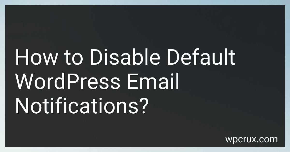 How to Disable Default WordPress Email Notifications? image