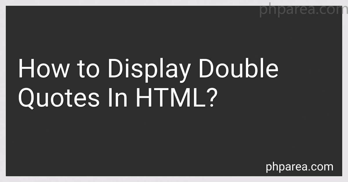 How to Display Double Quotes In HTML? image