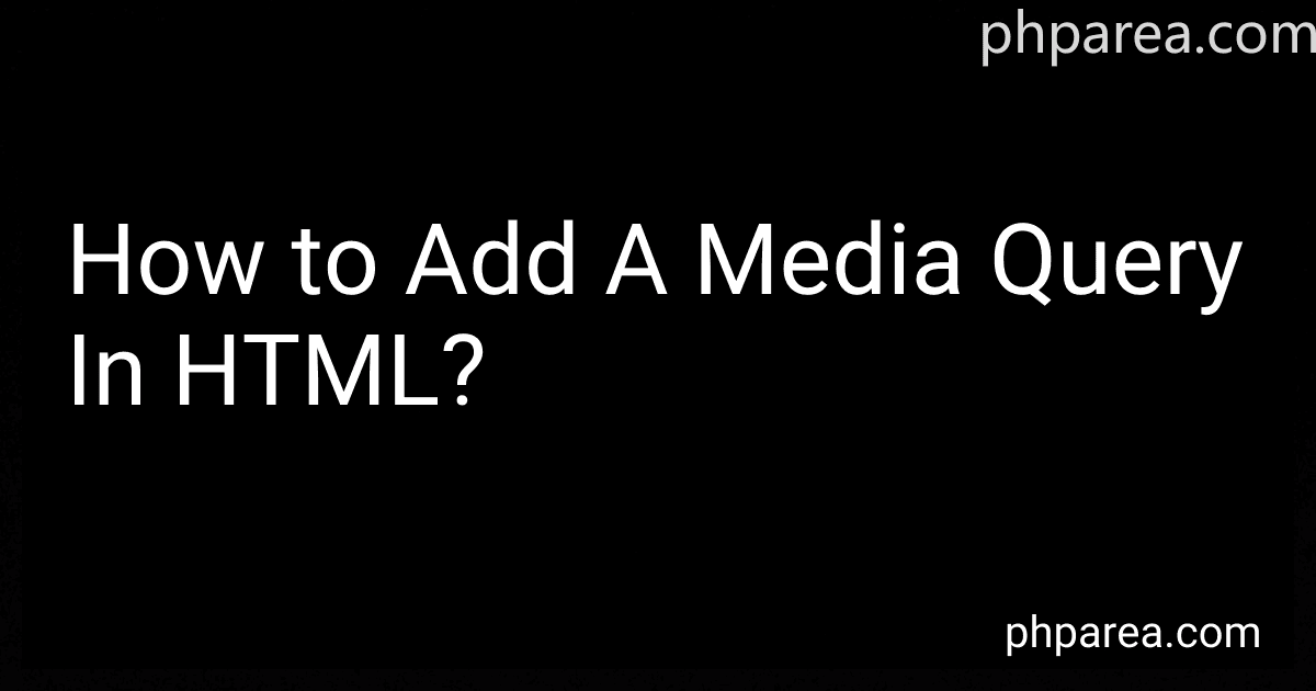 How to Add A Media Query In HTML? image