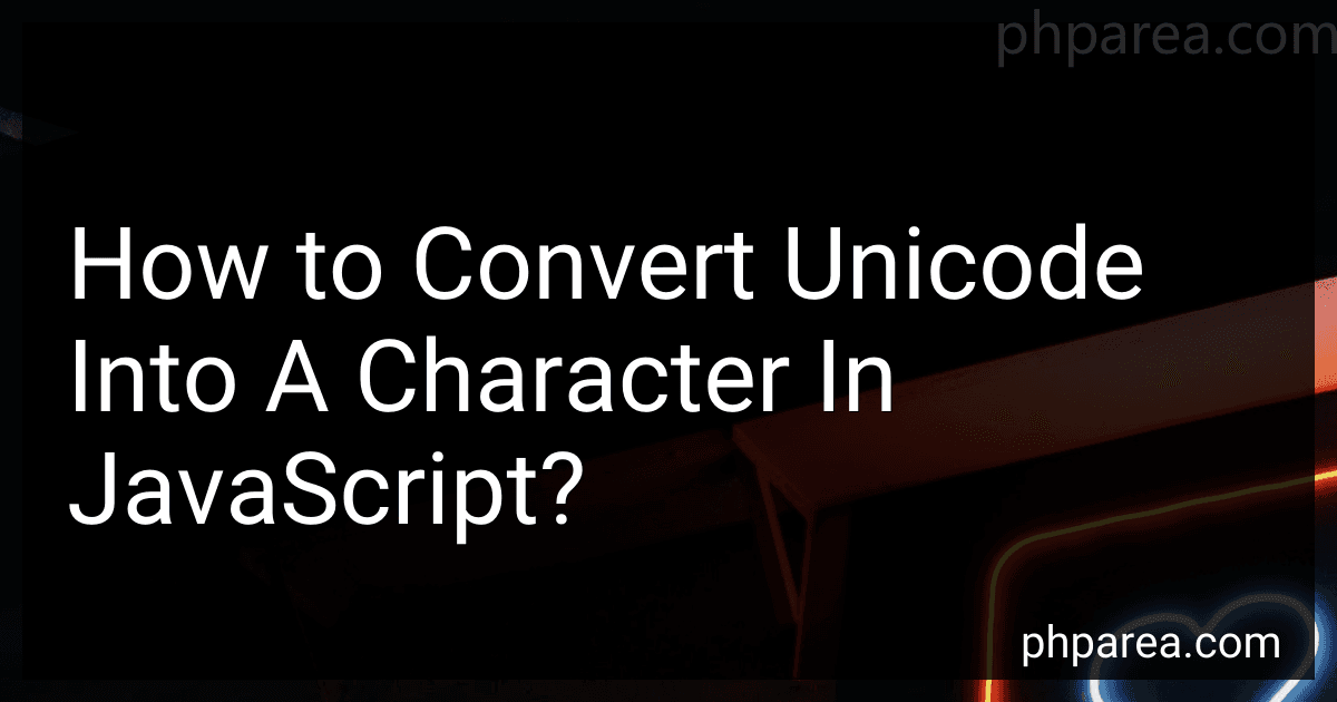 How to Convert Unicode Into A Character In JavaScript? image