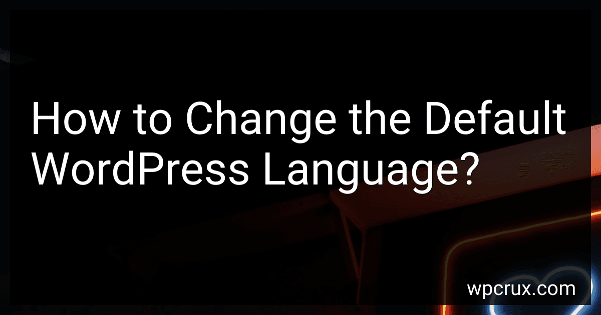How to Change the Default WordPress Language? image