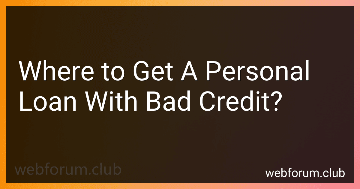 Where to Get A Personal Loan With Bad Credit? image