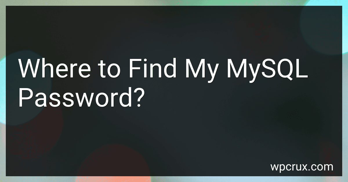 Where to Find My MySQL Password? image
