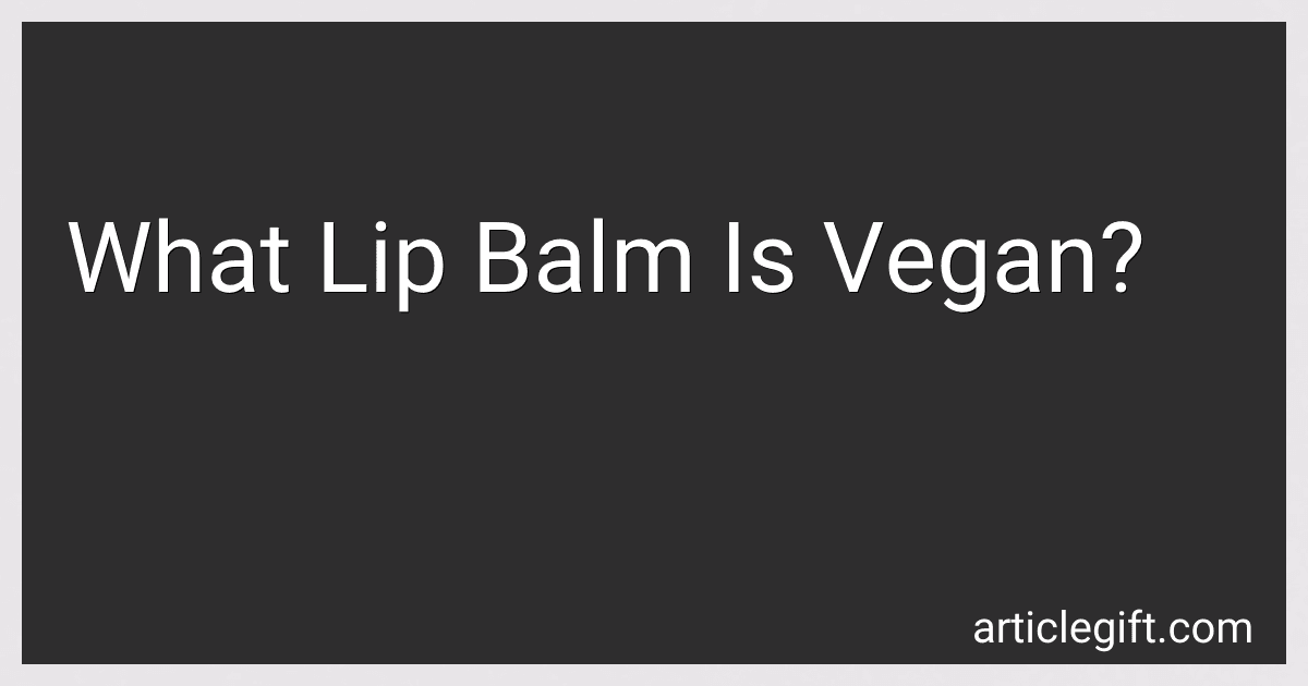 What Lip Balm Is Vegan? image