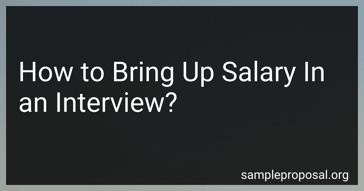 How to Bring Up Salary In an Interview? image