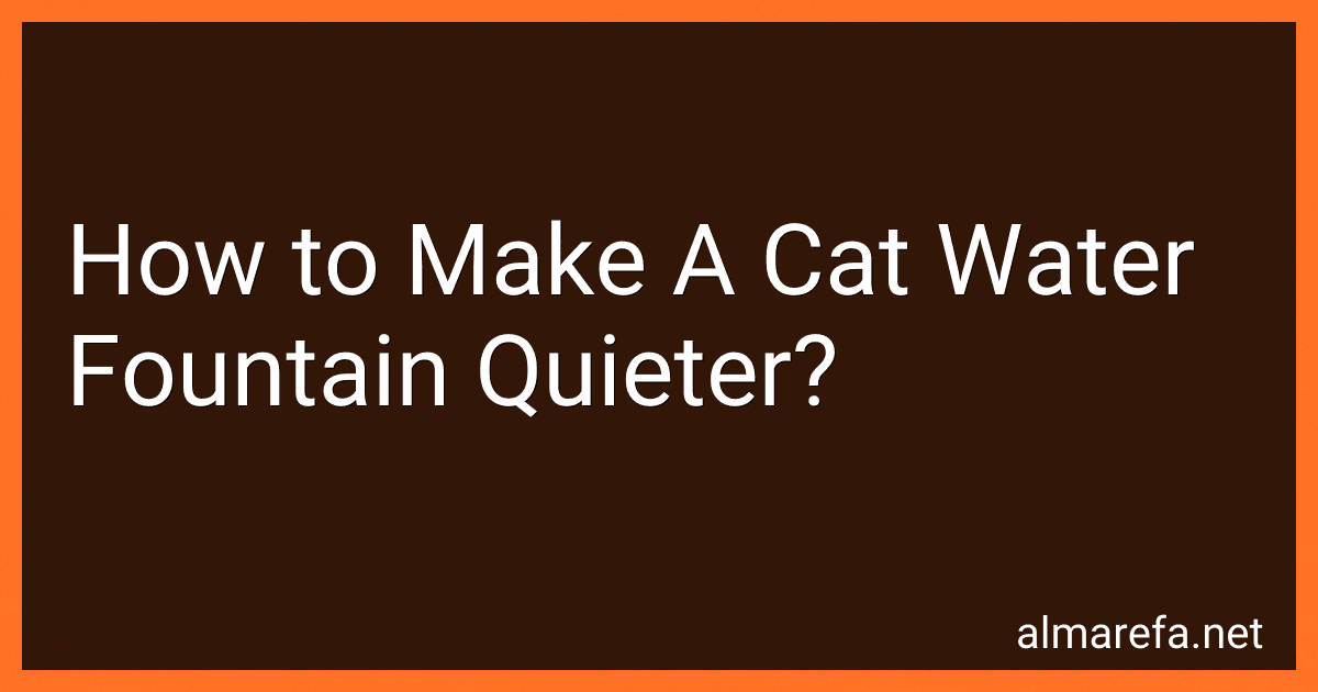 How to Make A Cat Water Fountain Quieter? image