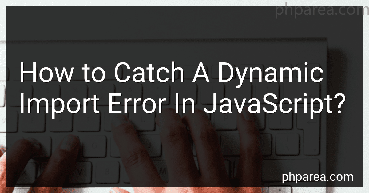 How to Catch A Dynamic Import Error In JavaScript? image