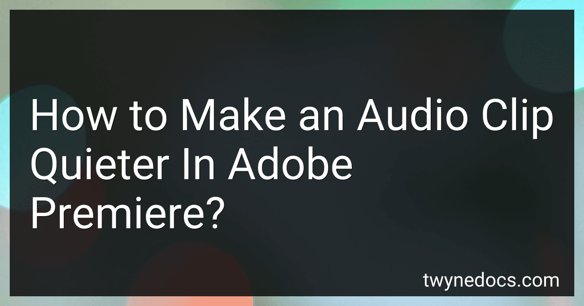 How to Make an Audio Clip Quieter In Adobe Premiere? image