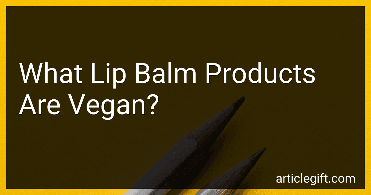 What Lip Balm Products Are Vegan? image