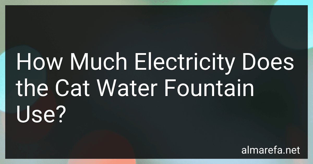 How Much Electricity Does the Cat Water Fountain Use? image
