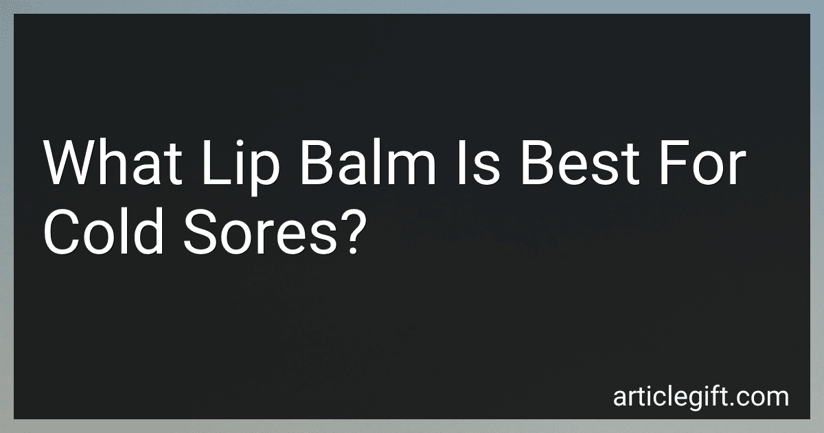 What Lip Balm Is Best For Cold Sores? image