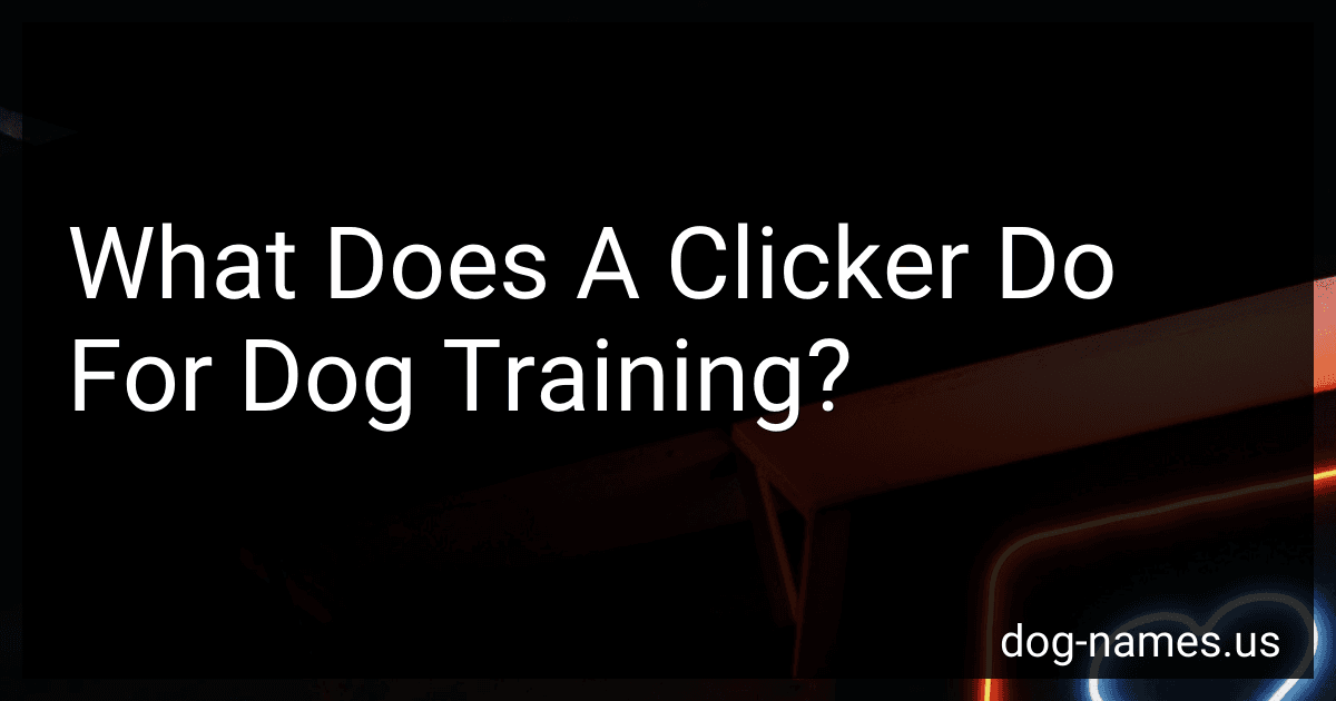 What Does A Clicker Do For Dog Training? image