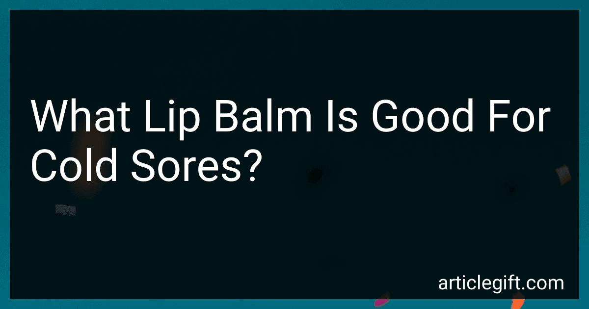 What Lip Balm Is Good For Cold Sores? image