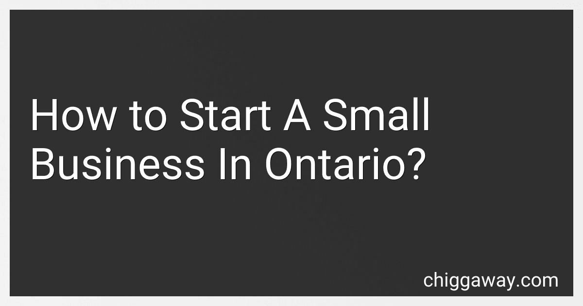 How to Start A Small Business In Ontario? image
