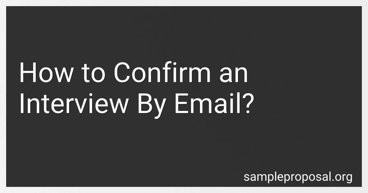 How to Confirm an Interview By Email? image