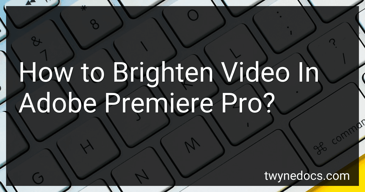 How to Brighten Video In Adobe Premiere Pro? image