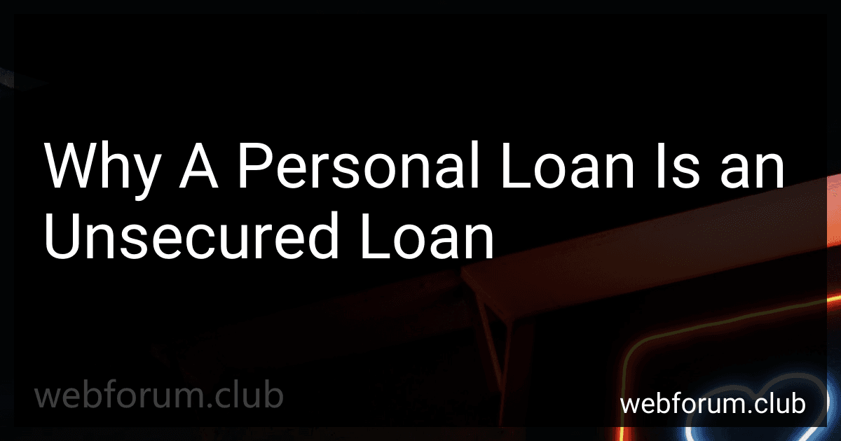 Why A Personal Loan Is an Unsecured Loan preview