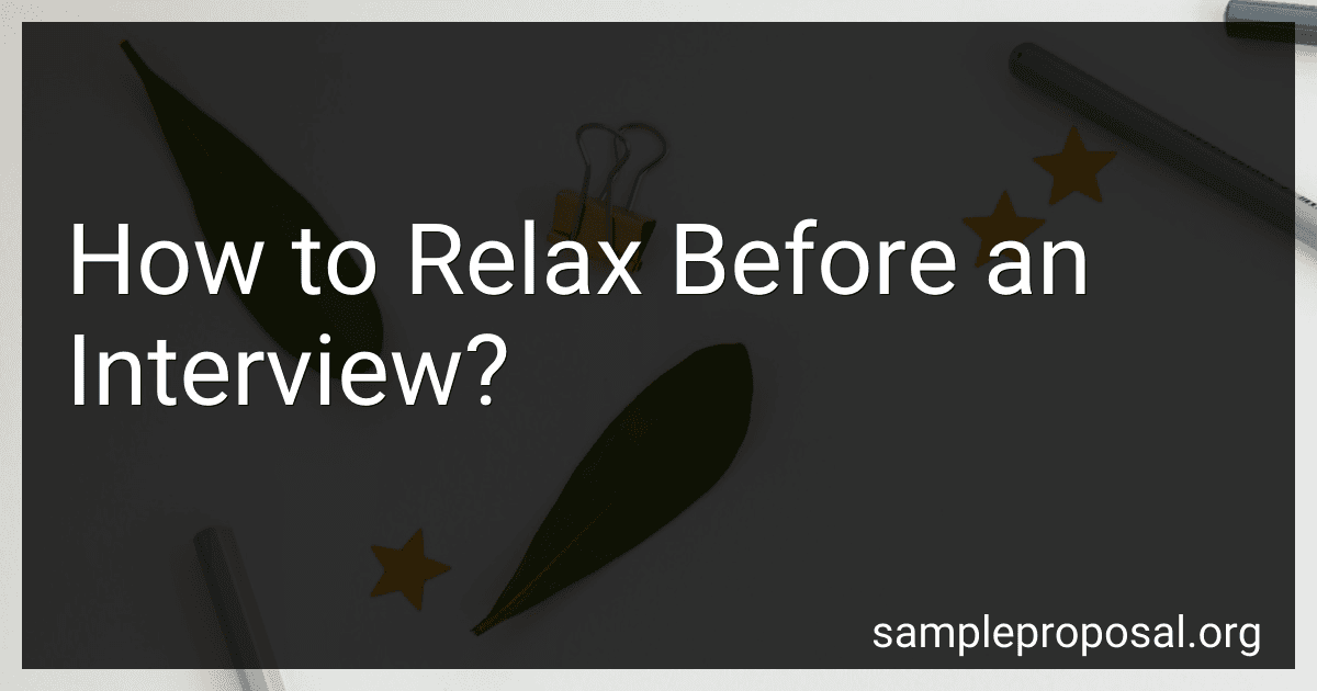 How to Relax Before an Interview? image