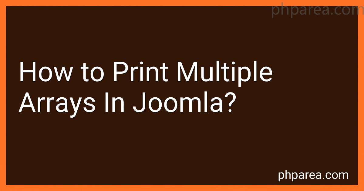 How to Print Multiple Arrays In Joomla? image