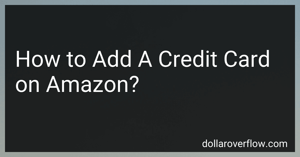 How to Add A Credit Card on Amazon? image