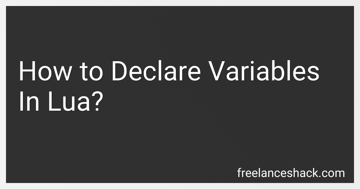 How to Declare Variables In Lua? image