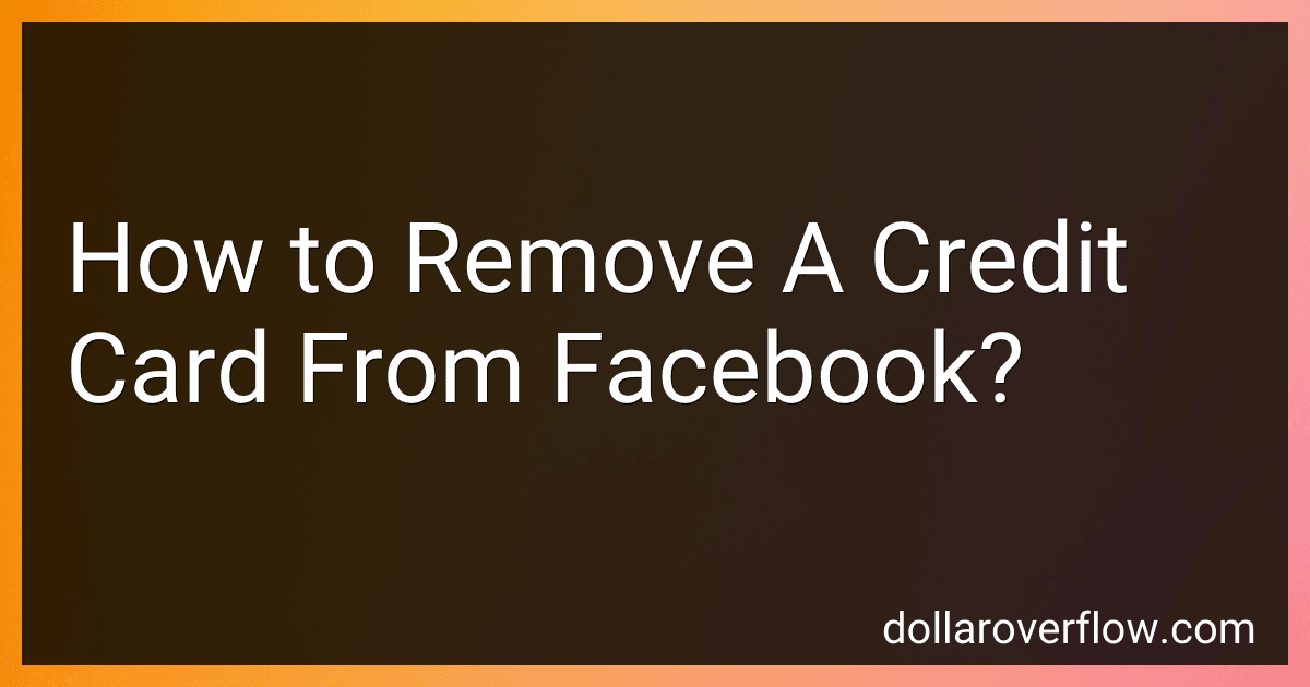 How to Remove A Credit Card From Facebook? image