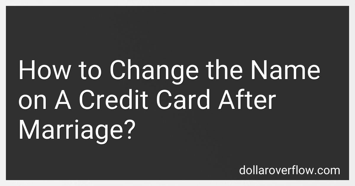 How to Change the Name on A Credit Card After Marriage? image