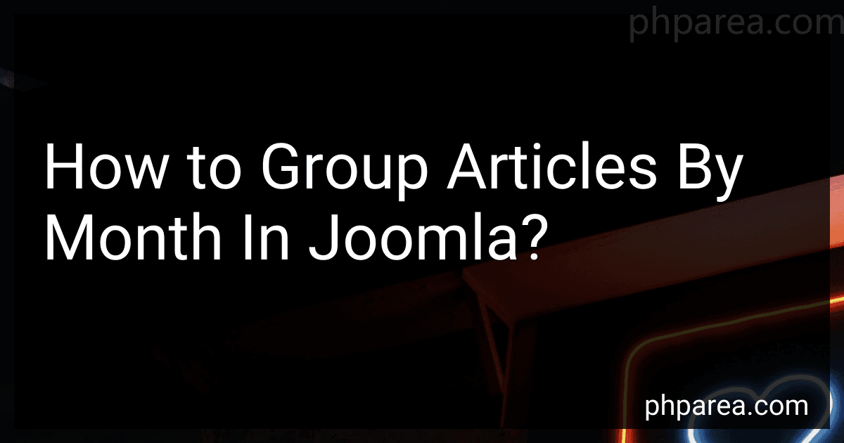 How to Group Articles By Month In Joomla? image