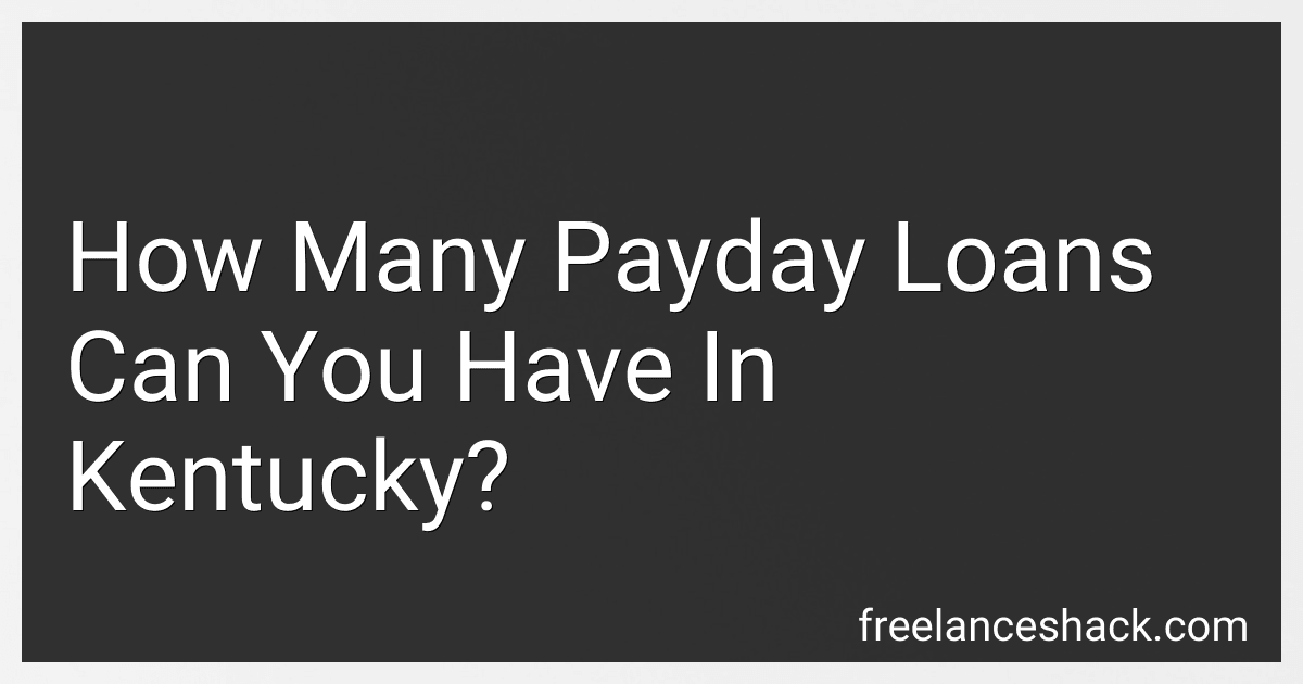 How Many Payday Loans Can You Have In Kentucky? image