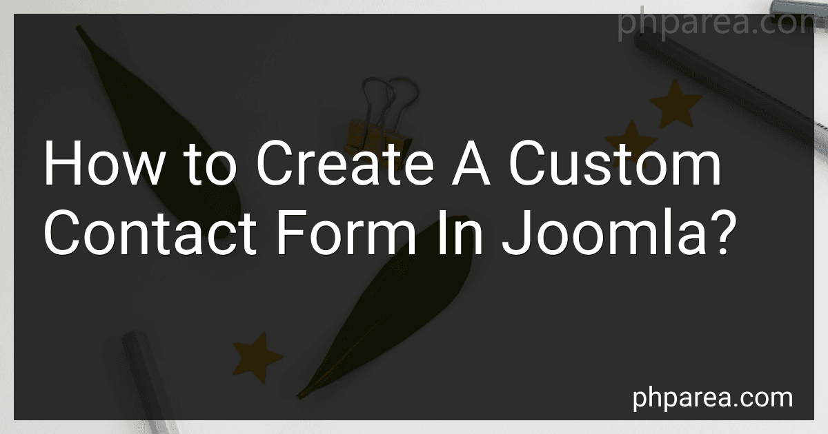 How to Create A Custom Contact Form In Joomla? image