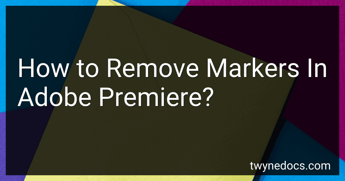 How to Remove Markers In Adobe Premiere? image