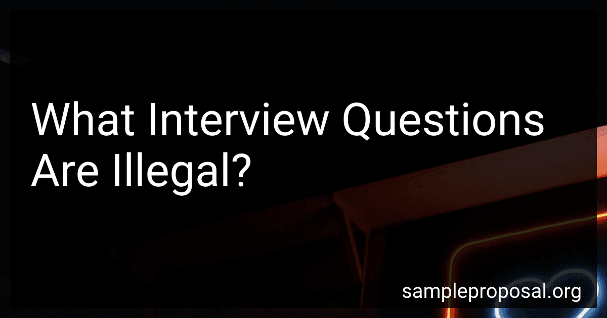 What Interview Questions Are Illegal? image