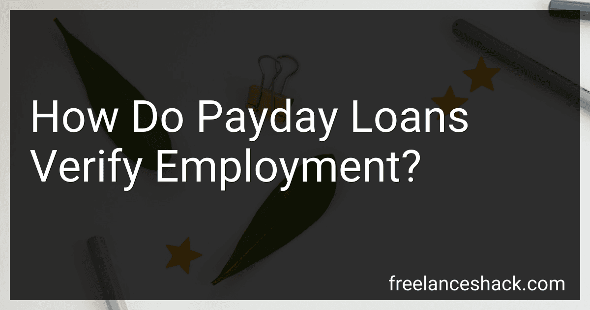 How Do Payday Loans Verify Employment? image