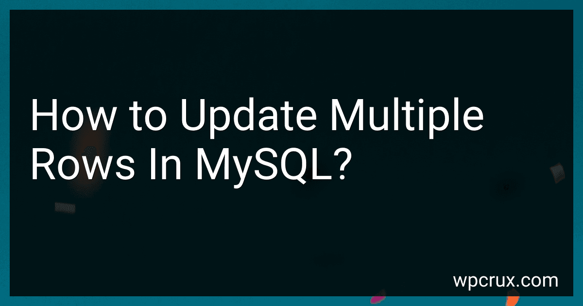 How to Update Multiple Rows In MySQL? image