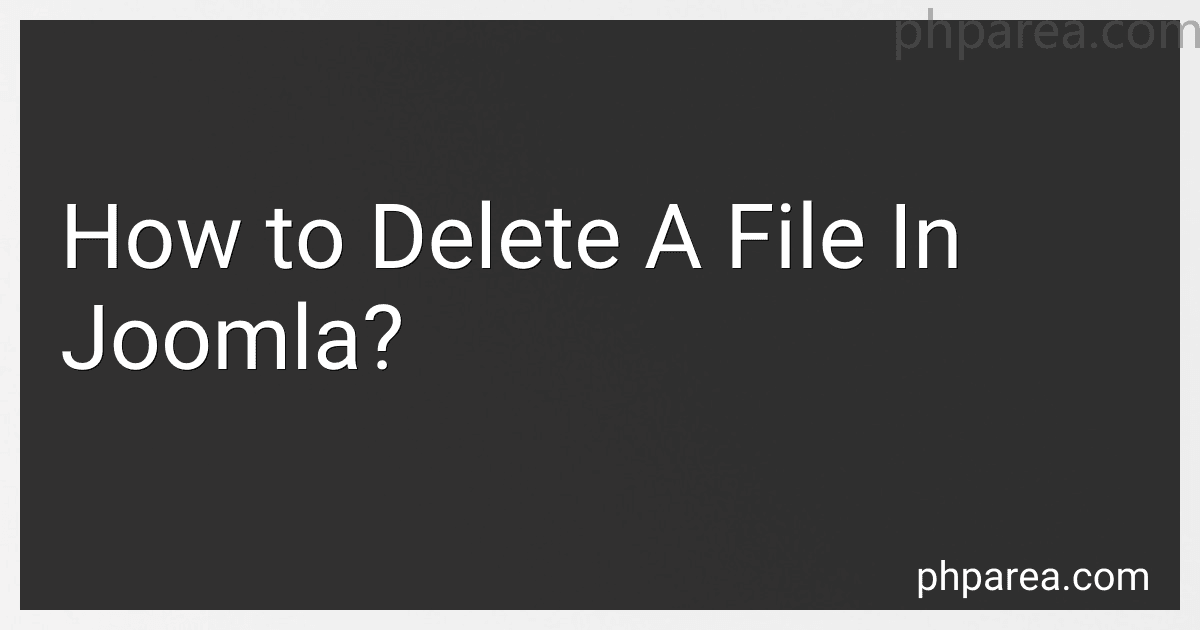 How to Delete A File In Joomla? image