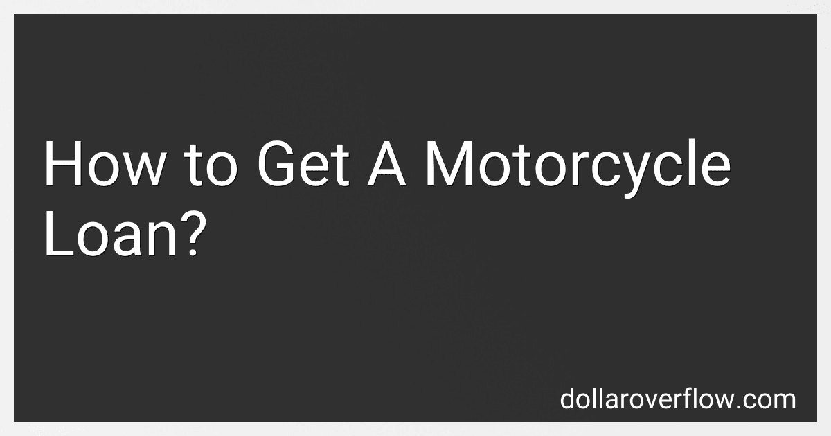 How to Get A Motorcycle Loan? image
