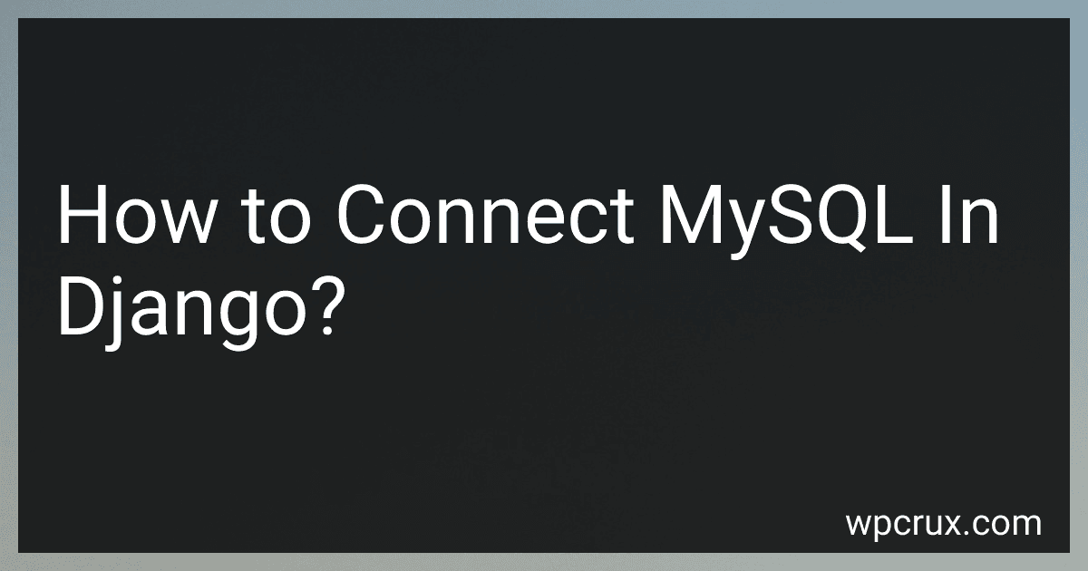How to Connect MySQL In Django? image