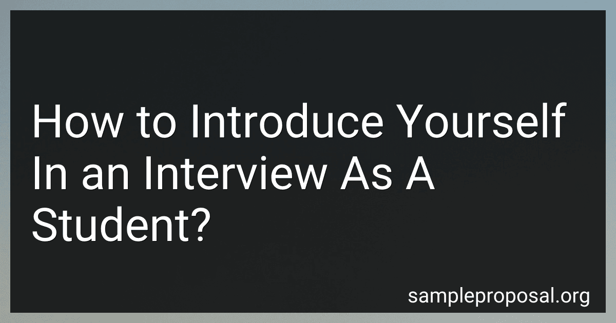How to Introduce Yourself In an Interview As A Student? image