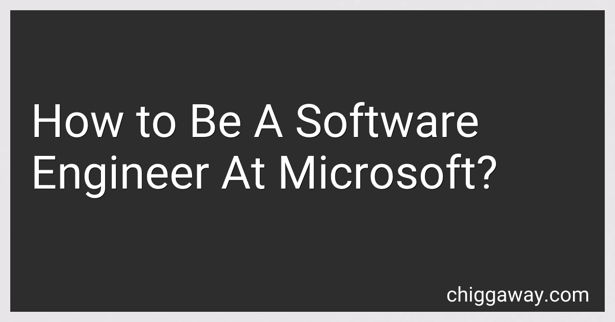 How to Be A Software Engineer At Microsoft? preview