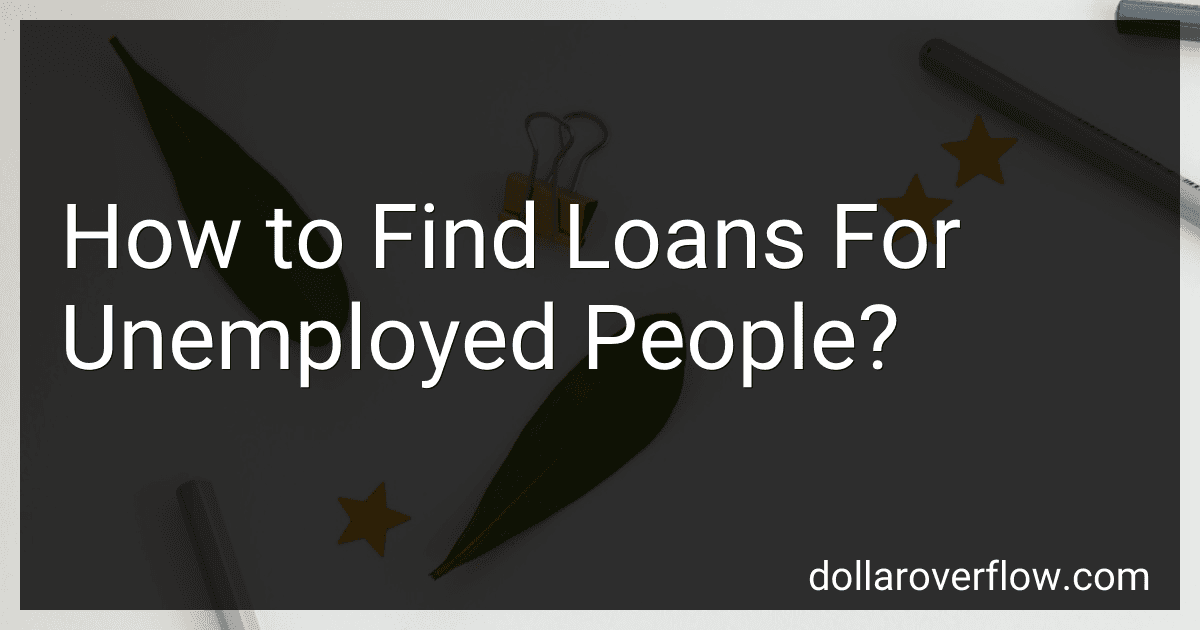 How to Find Loans For Unemployed People? image