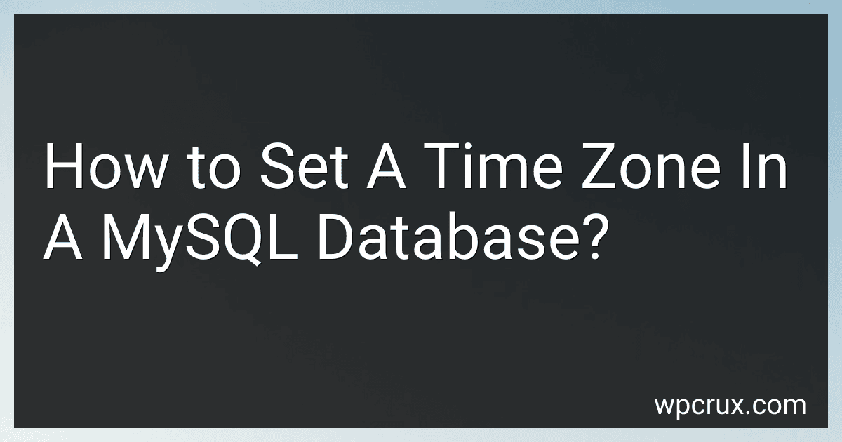 How to Set A Time Zone In A MySQL Database? image