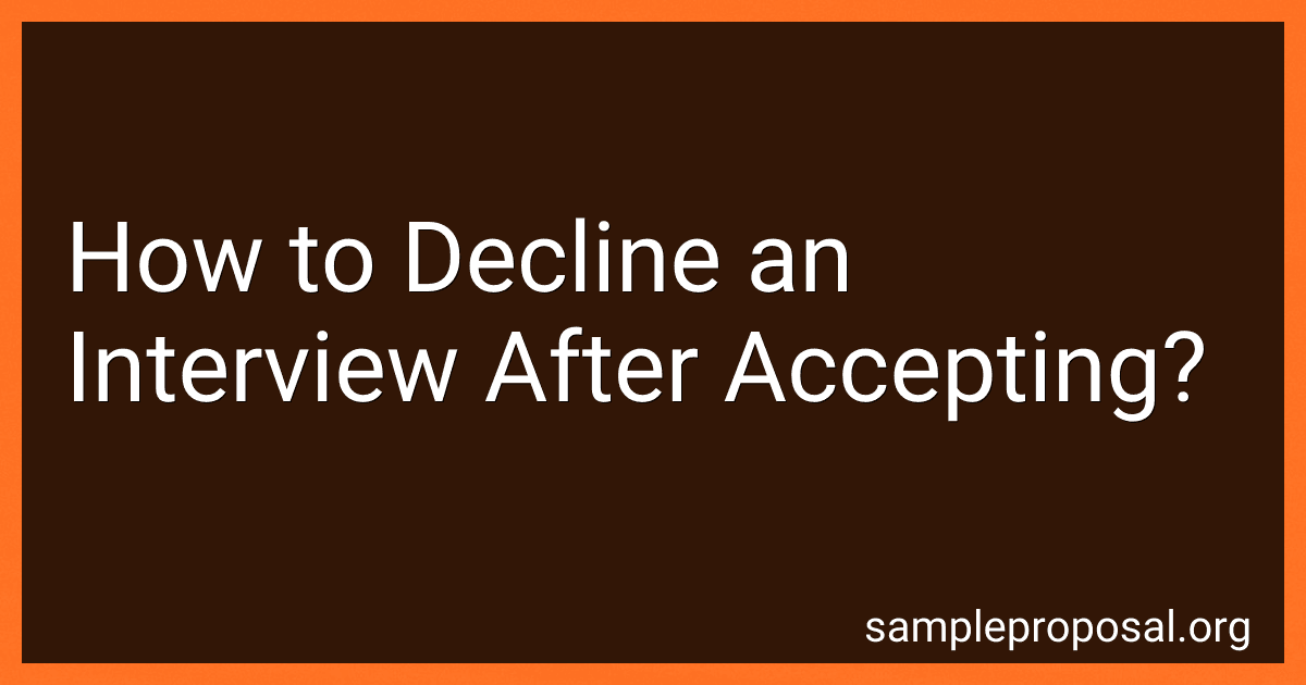 How to Decline an Interview After Accepting? image