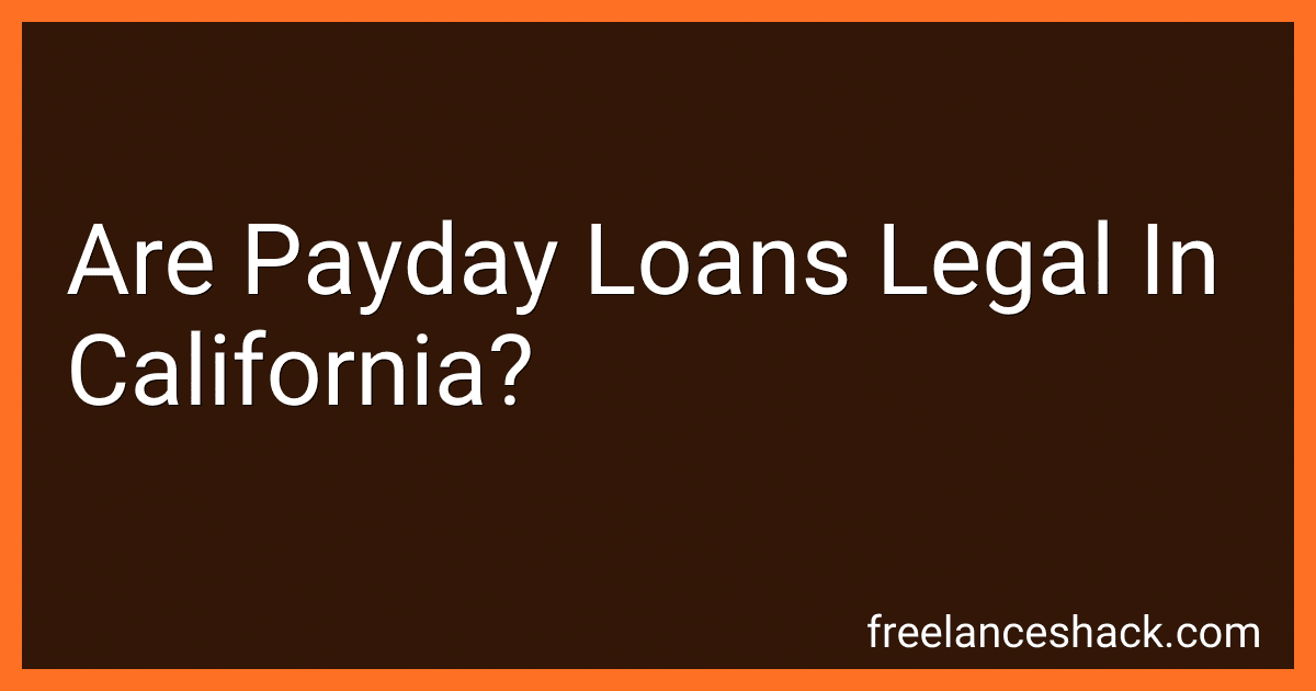 Are Payday Loans Legal In California? image
