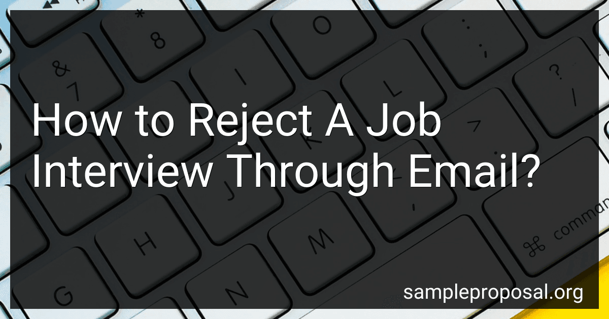 How to Reject A Job Interview Through Email? image