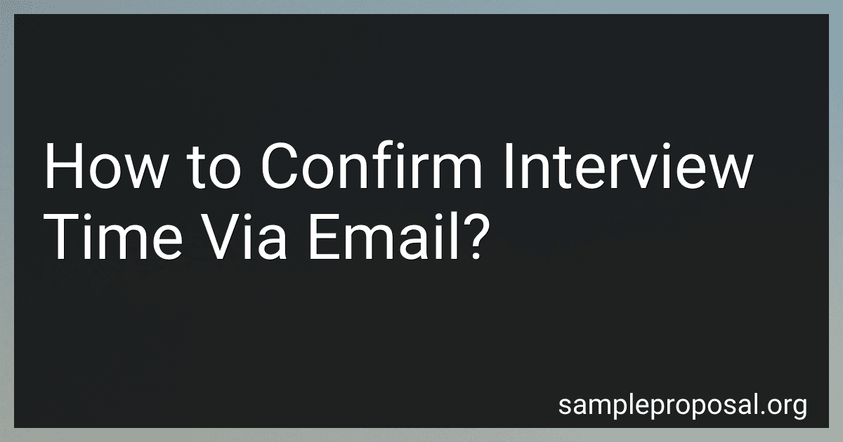 How to Confirm Interview Time Via Email? image