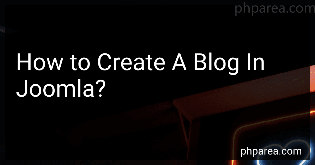 How to Create A Blog In Joomla? image